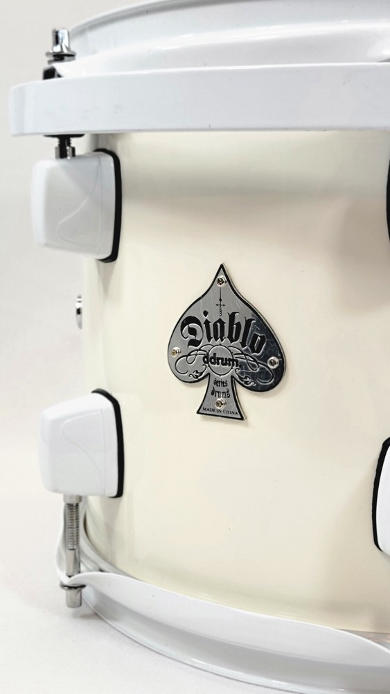 Ddrum Diablo 10" Tom Drum -White with White Hardware