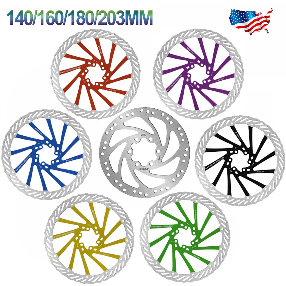 140/160/180/203mm MTB Bike Front Rear Disc Brake Rotor 6 Bolts for Shimano SRAM