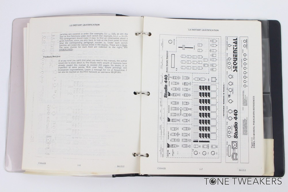 Sequential Circuits Studio 440 Operation Manual Sampler VINTAGE SYNTH DEALER