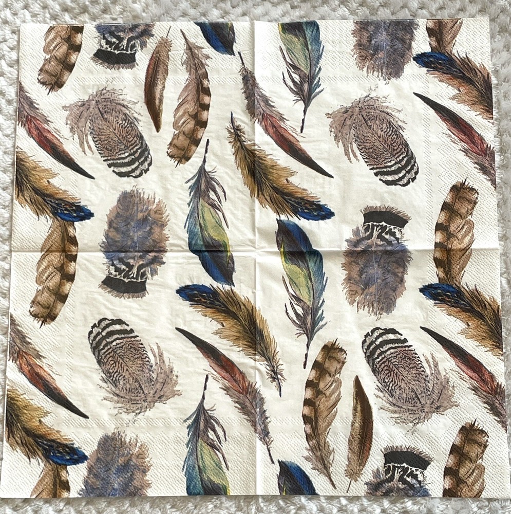 4 Designs Paper Napkin Set for Decoupage - Multi