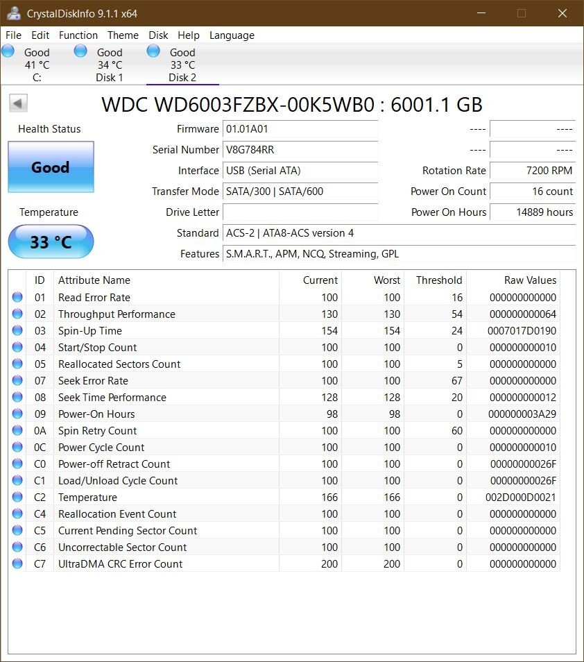 Western Digital WD Black HDD WD6003FZBX 6TB w/ 256MB Cache 6Gb/s 7200rpm 3.5"