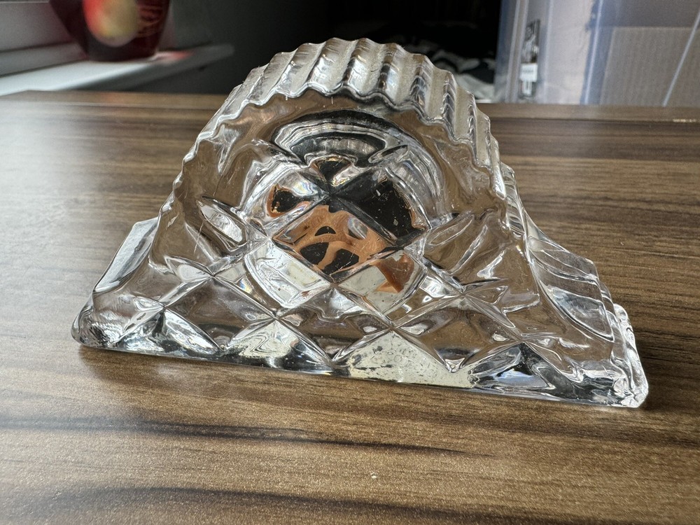 Lead Crystal Clock Read Description