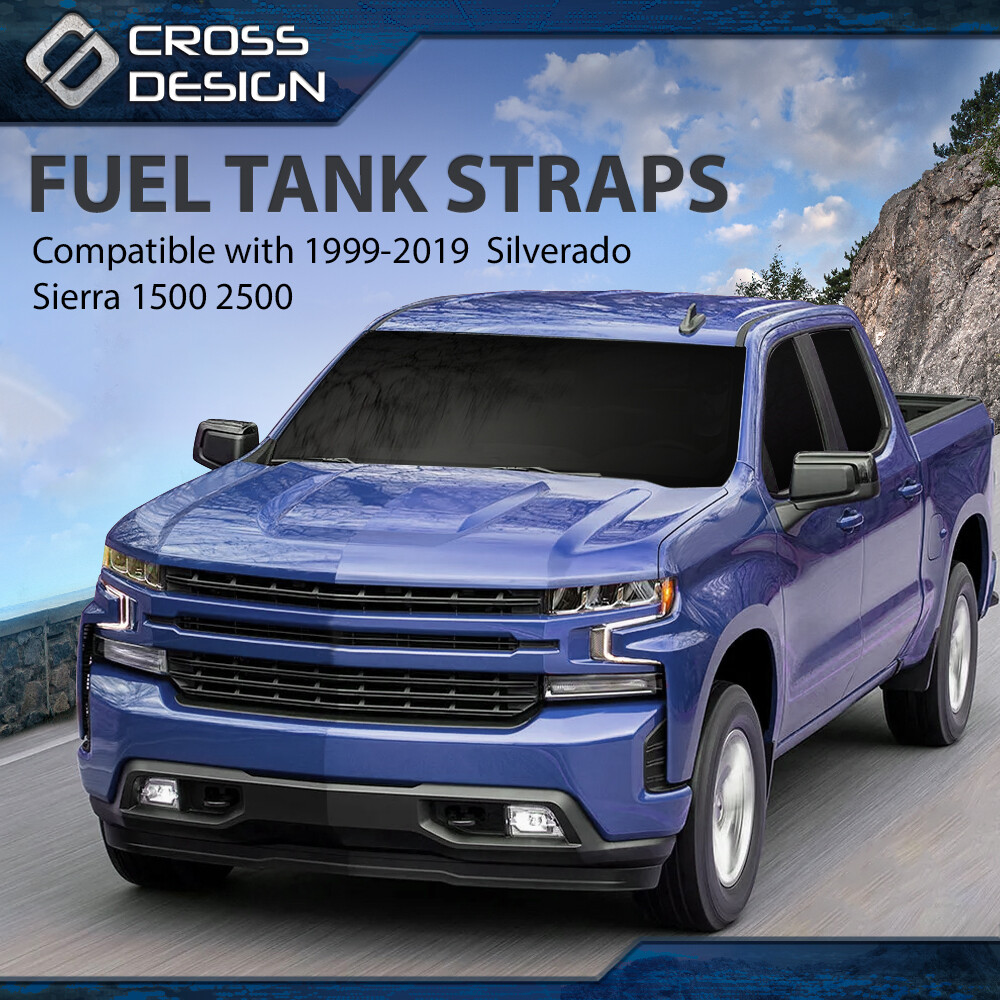 Pair Fuel Tank Straps Fit For 99-19 Chevy Silverado GMC Sierra 1500 2500 3500
