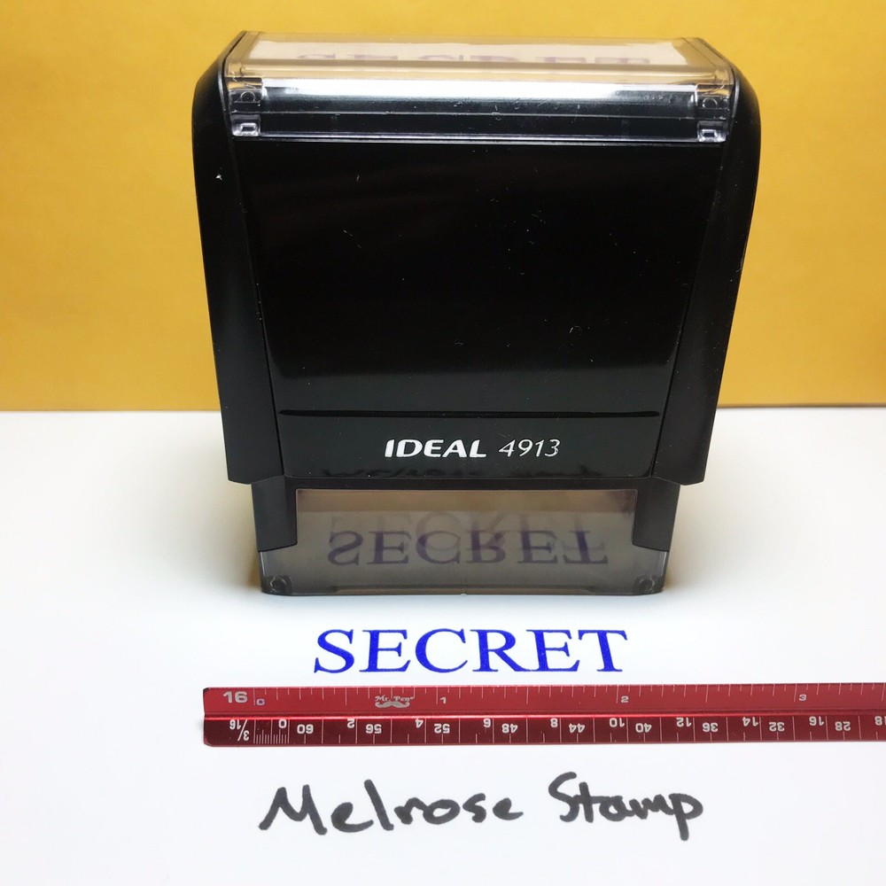 Secret Rubber Stamp Blue Ink Self Inking Ideal 4913