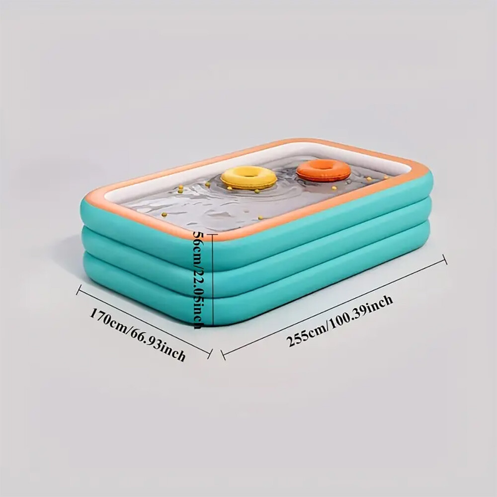 Family Inflatable Swimming Pool for Kids Adults Thickened Large 102" x 63" x 22"