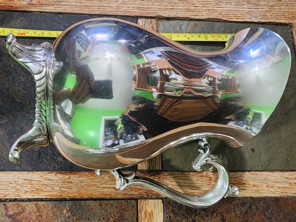 WM ROGERS VINTAGE "9 1/4" FOOTED SILVERPLATED WATER PITCHER MODEL 817