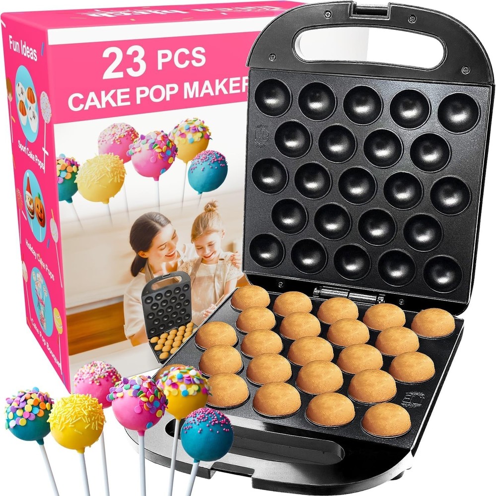 23 Cake Pop Maker Machine – Electric Non-Stick Baker, Fast Heating, Easy to U...