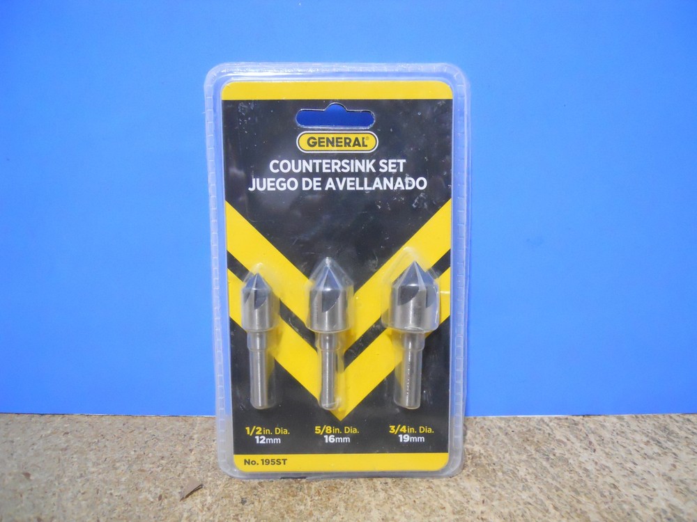 General Tools Countersink 3 Pc Set No. 195ST New Sealed!