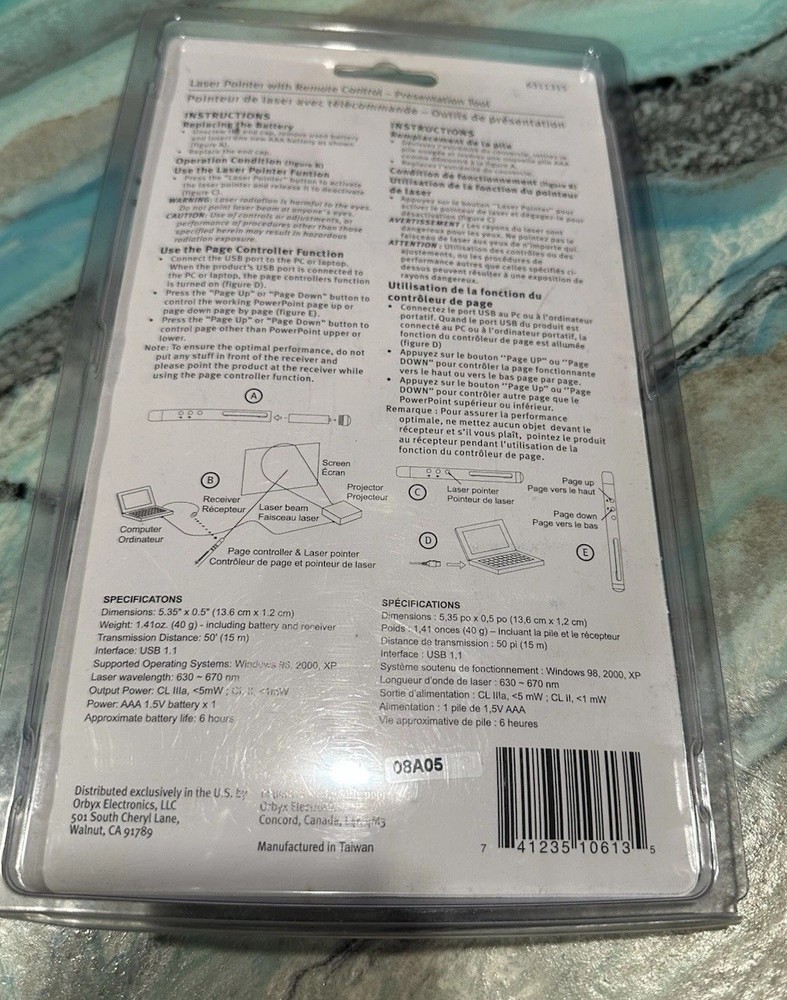 Nexxtech Laser Pointer Remote Control Tool Business Office Presentaion New