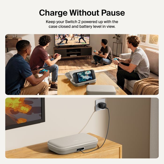 Gaming 30W Charging Case Pro for Nintendo Switch 2, Sand