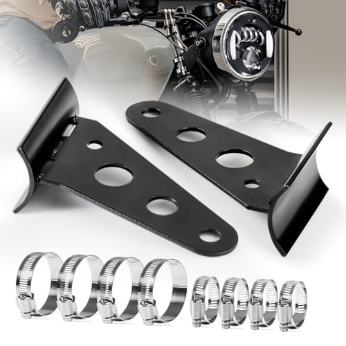 Motorcycle Headlight Bracket with Clamps Motorcycle Headlight Mounting Brackets