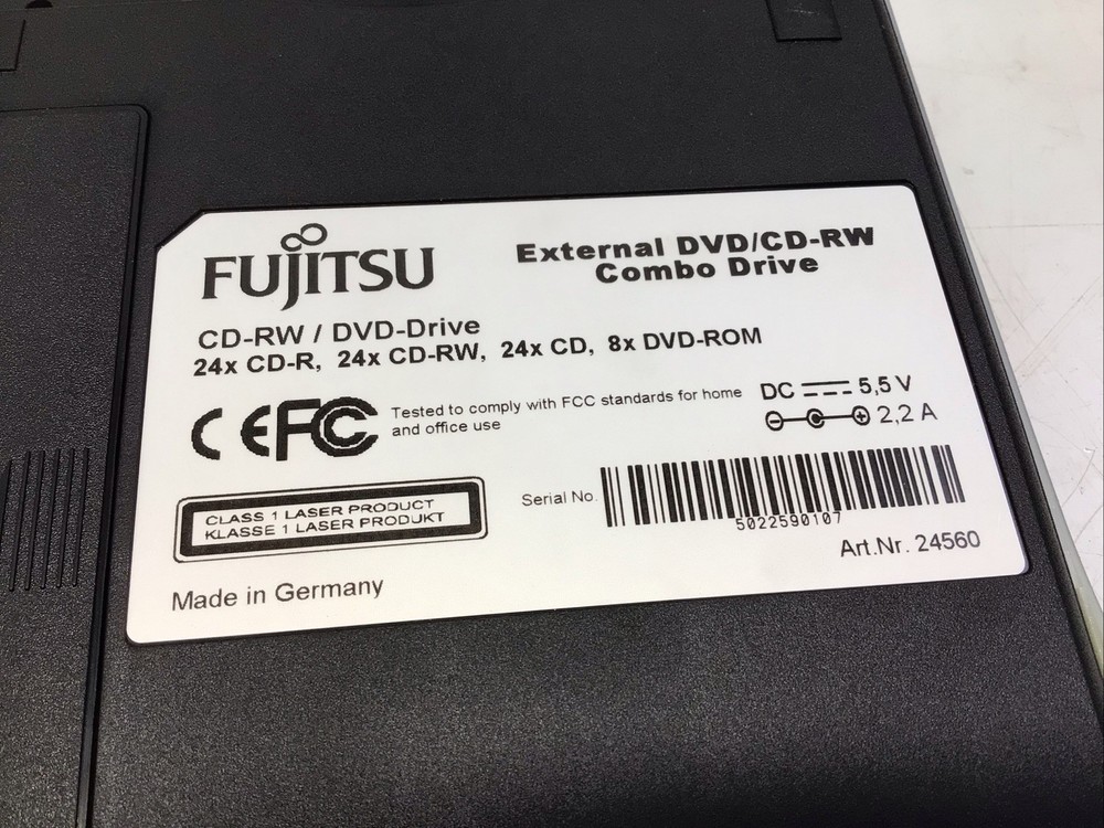 Fujitsu Part Number FPCDVR42 External DVD/CD-RW Combo Drive