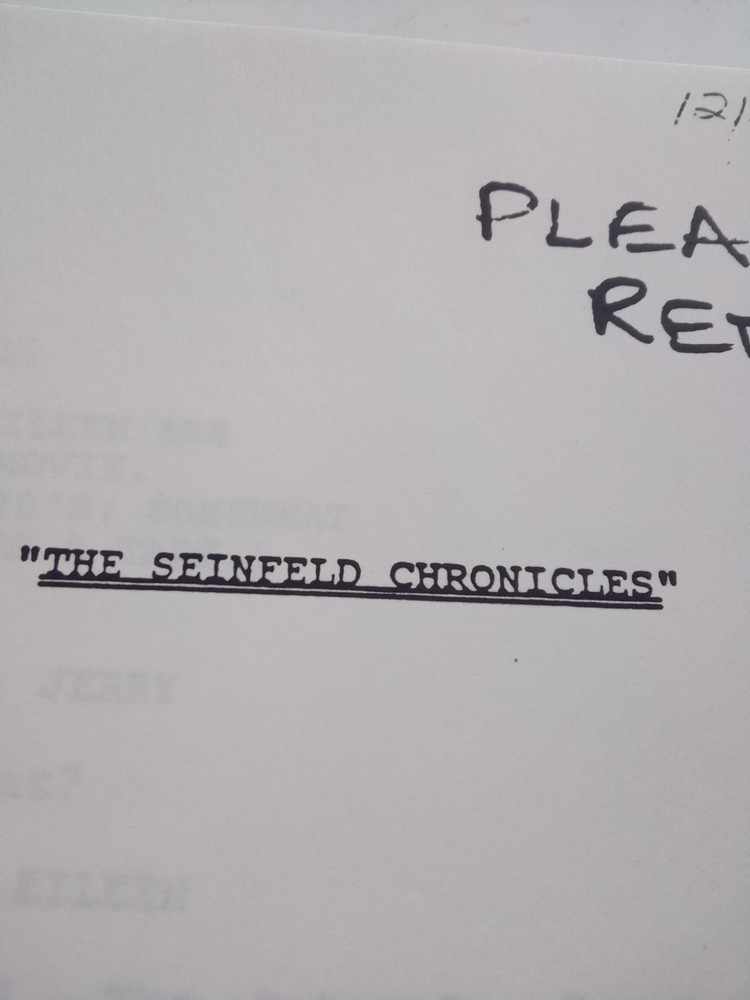 1990 Original Seinfeld Script "The Seinfeld Chronicles/The Stake Out" 44pp...