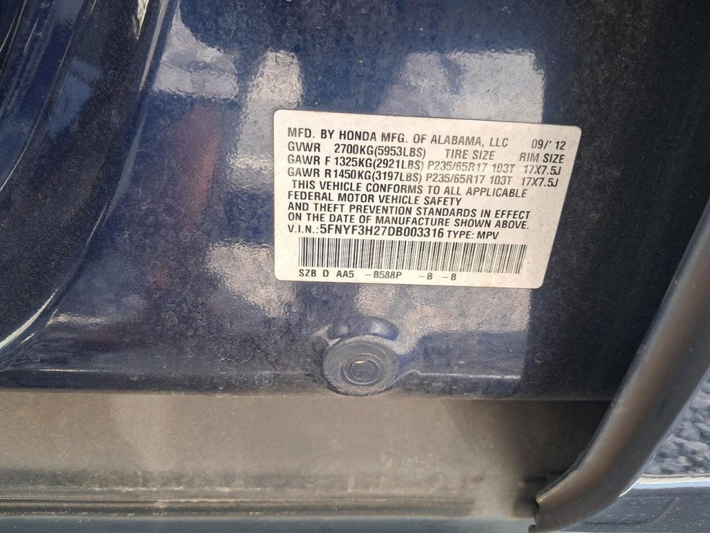 Fuse Box Engine Right Hand Engine Compartment Fits 12-15 PILOT 4794684