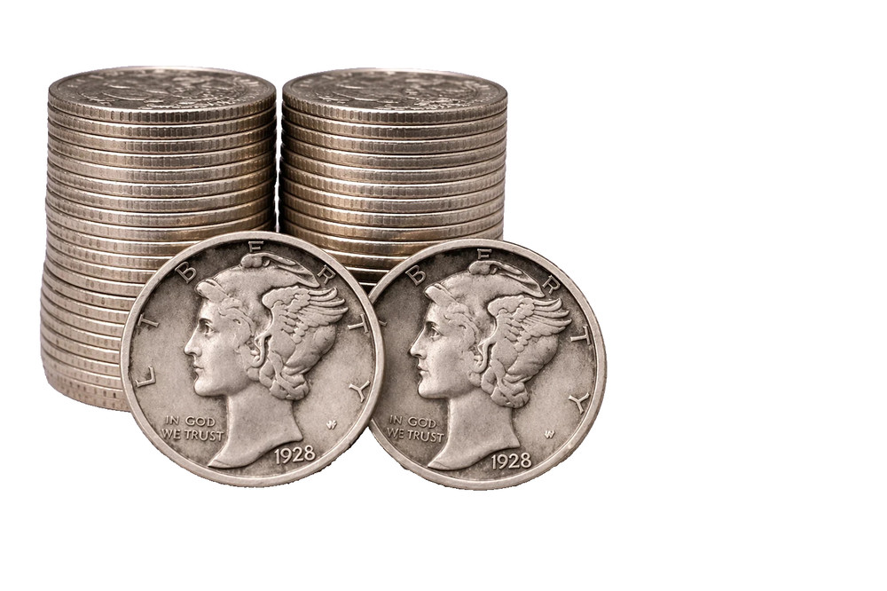 Mercury Dime 90% Silver Coin – With Display Case