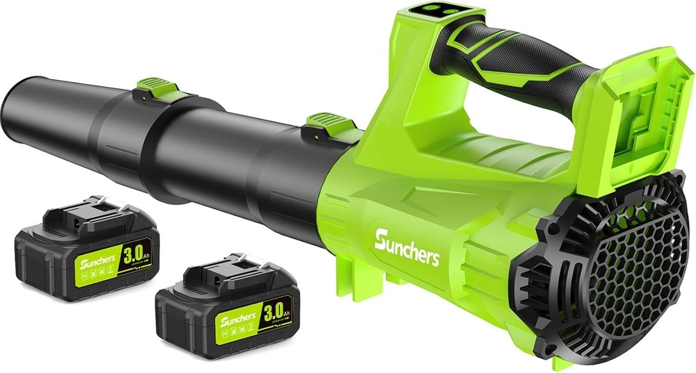 Powerful Cordless Leaf Blower with 2 x 3.0Ah Batteries - Lightweight & Efficient