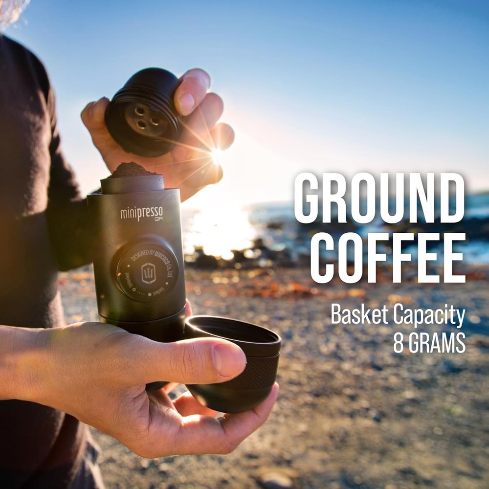 Versatile Minipresso GR Espresso Machine – Compatible with Ground Coffee