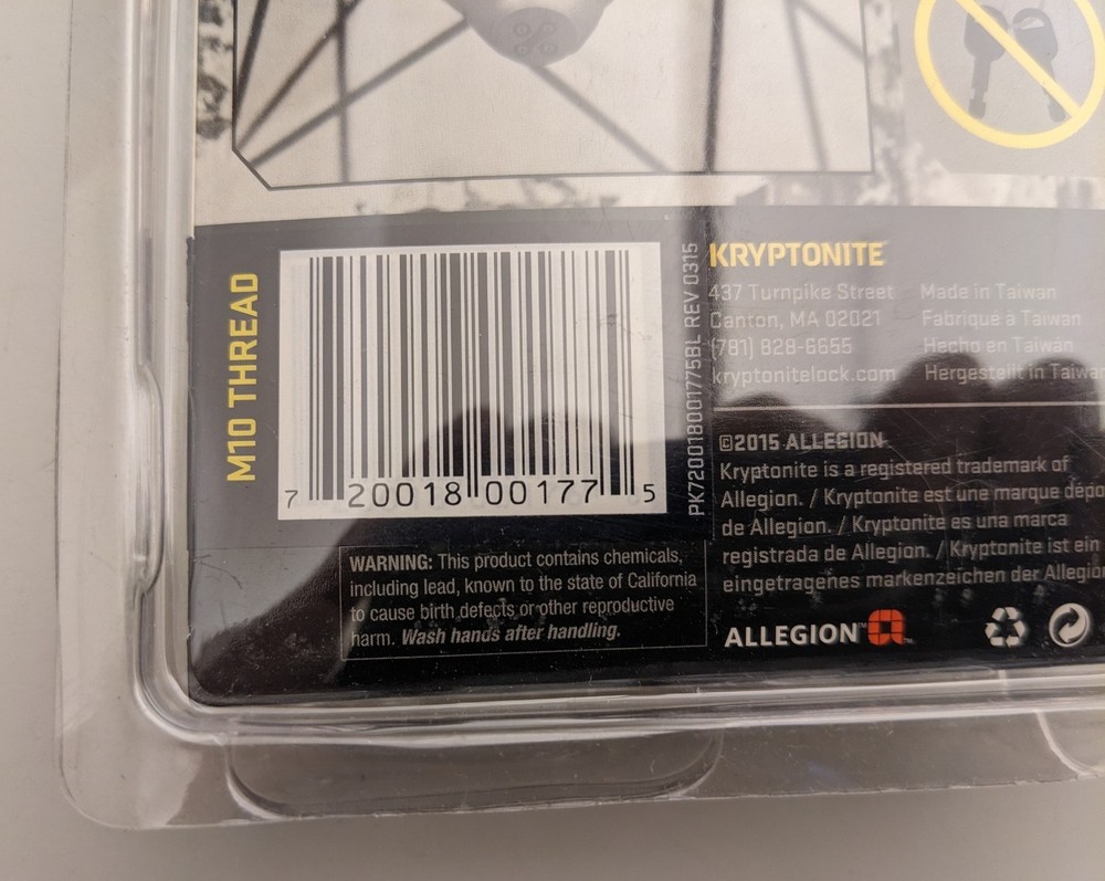 Kryptonite Security WheelNutz - for M10 / 9.82mm Solid Axles - Gravity Activated