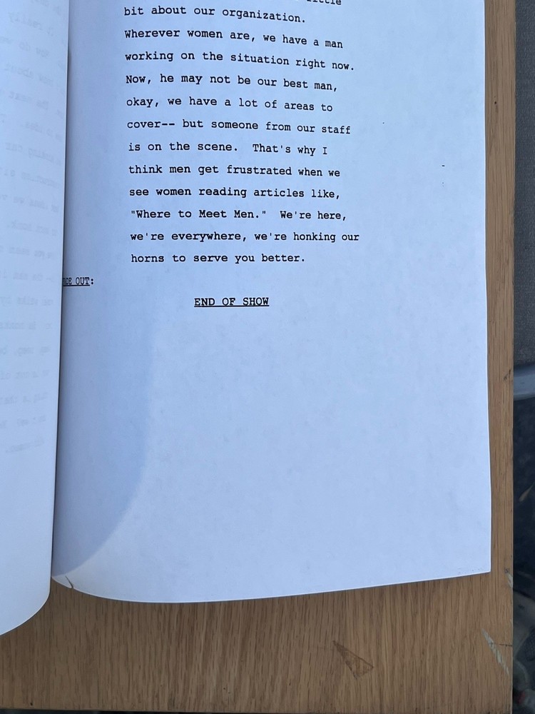The Seinfeld Chronicles Pilot 1st Episode Original TV Sitcom As Broadcast Script