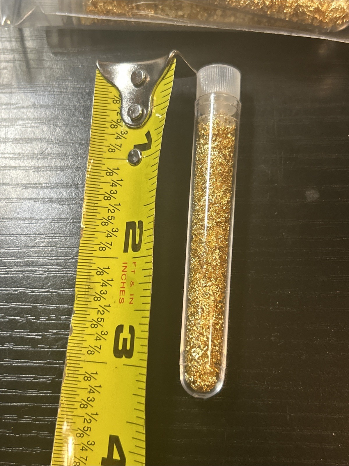 1 Vial Of 24 Karat Gold Flakes Available 3.5" Long Buy It Now!