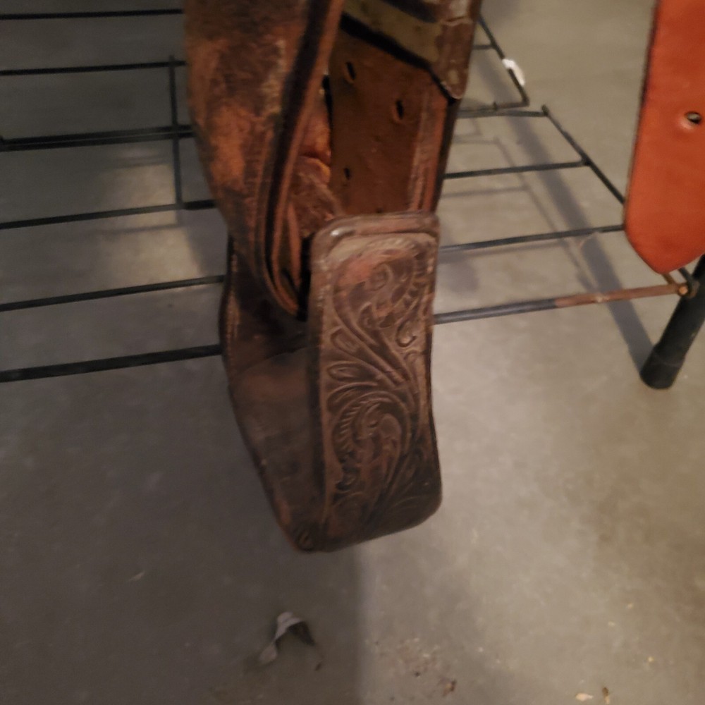 TOOLED WESTERN SADDLE, QUALITY MADE, 14", QH BARS