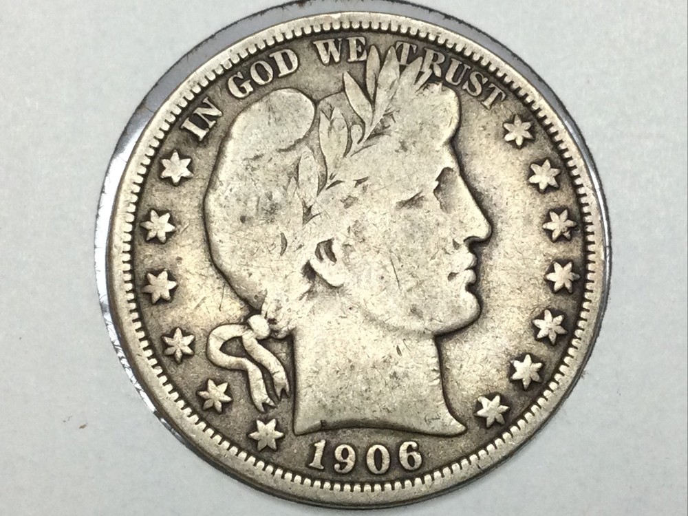 1906-D Barber Half in almost fine