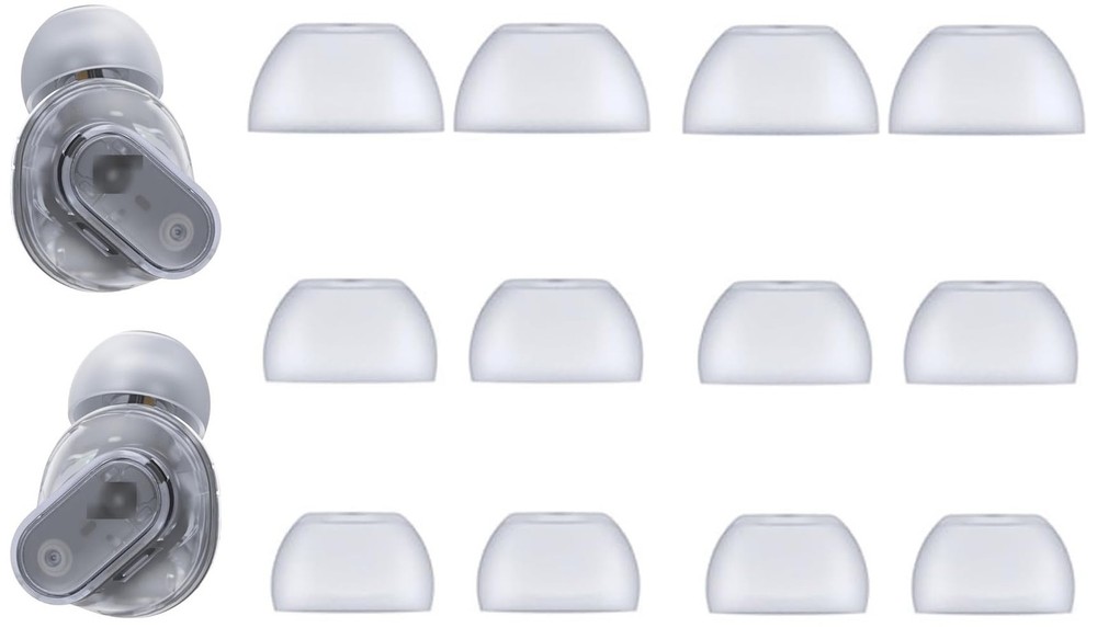 Replacement Silicone Tip Ear Tips Compatible with Beats S/M/L, Transparent