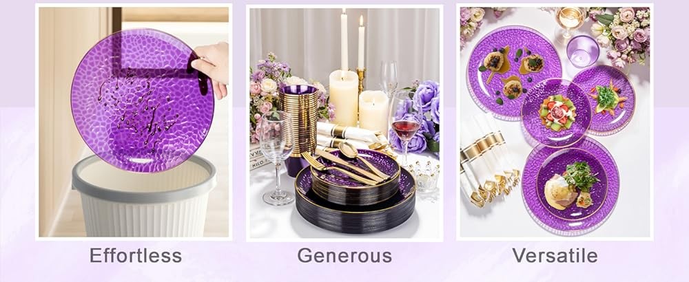 ple Gold Plastic Plates - ple Gold Dinnerware Set Includes