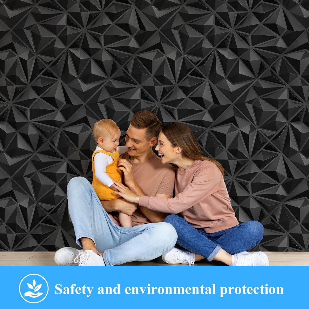 LEVOWAY 33 Pack Decorative 3D Wall Panels for Interior Black
