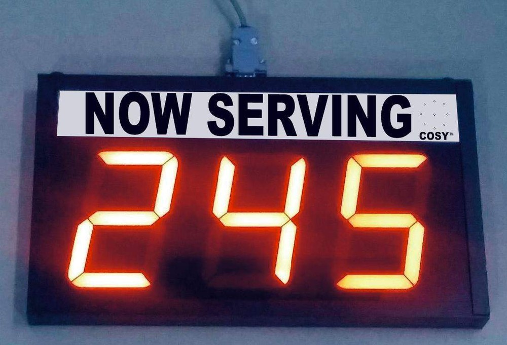 Token Display System, For Serving in Offices, & Restaurant - 3 Digit 4" Digits
