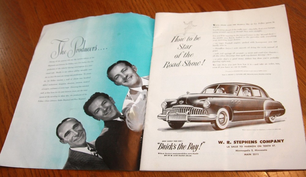 Ice Follies 1949 program Shipstads & Johnson vintage