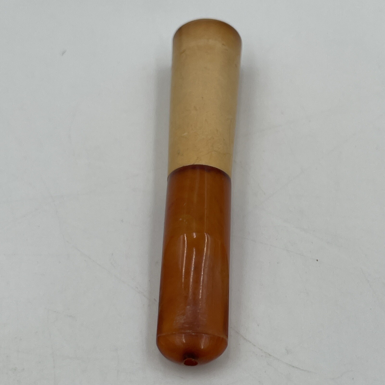 Antique French Cigarette Amber Leather Case Pipe Cigar Fratelli Brothers Italy