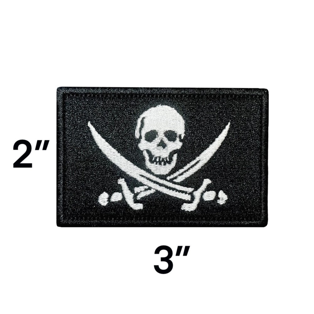 Calico Jack Tactical Patch, Jolly Roger Morale Patch, Skull And Cross Bones.