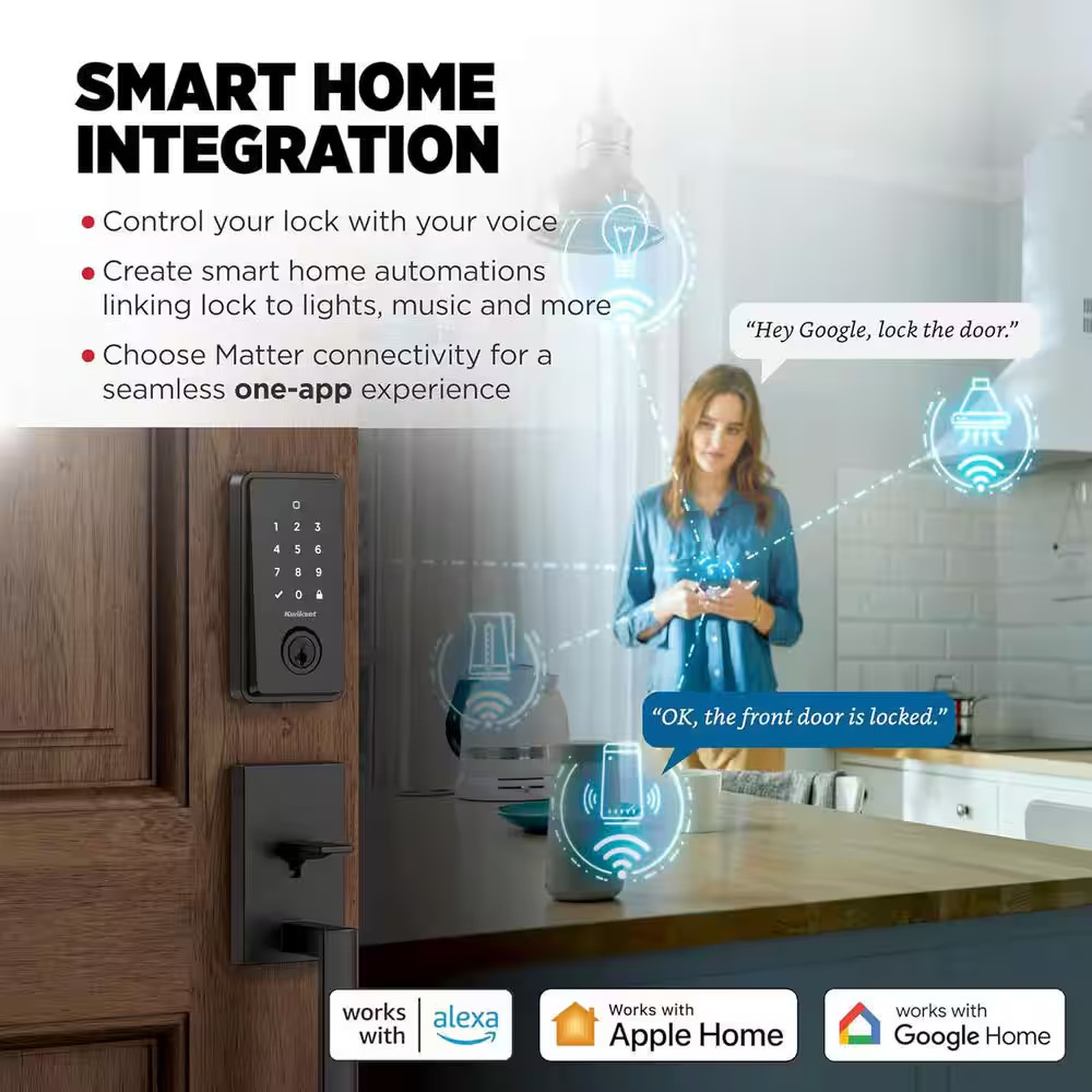HALO Select Soft Modern Touchscreen Wi-Fi and Matter Enabled Smart Lock Deadbolt