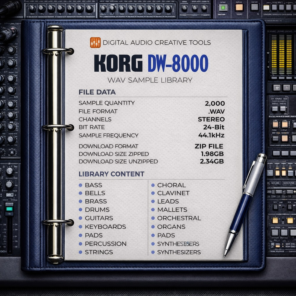 Korg DW8000 Synthesizer Sample Library