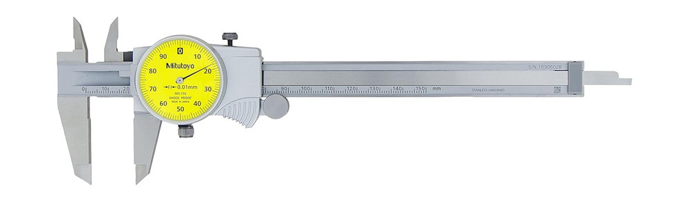Precision 505-732 Dial Caliper, 0-150mm Range, 0.01mm Accuracy Tool