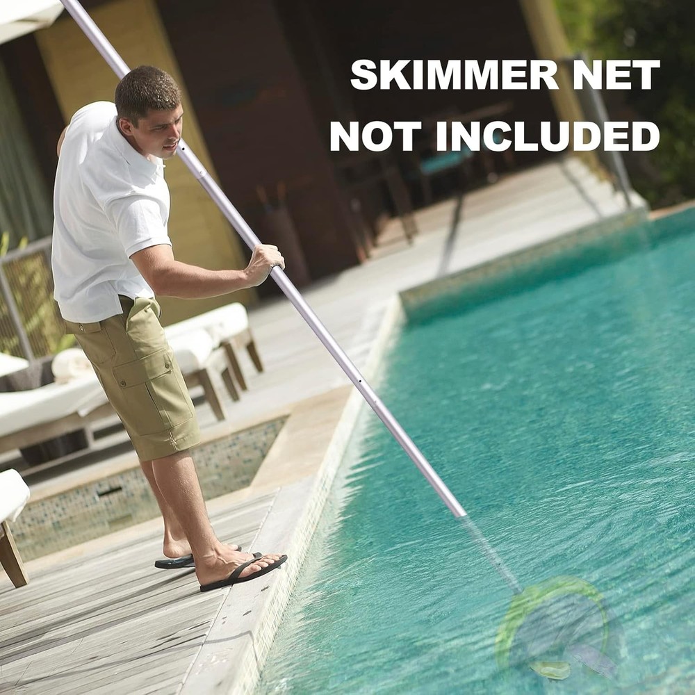Sleek 15ft Telescoping Pool Pole - High-Strength, Adjustable Maintenance Tool