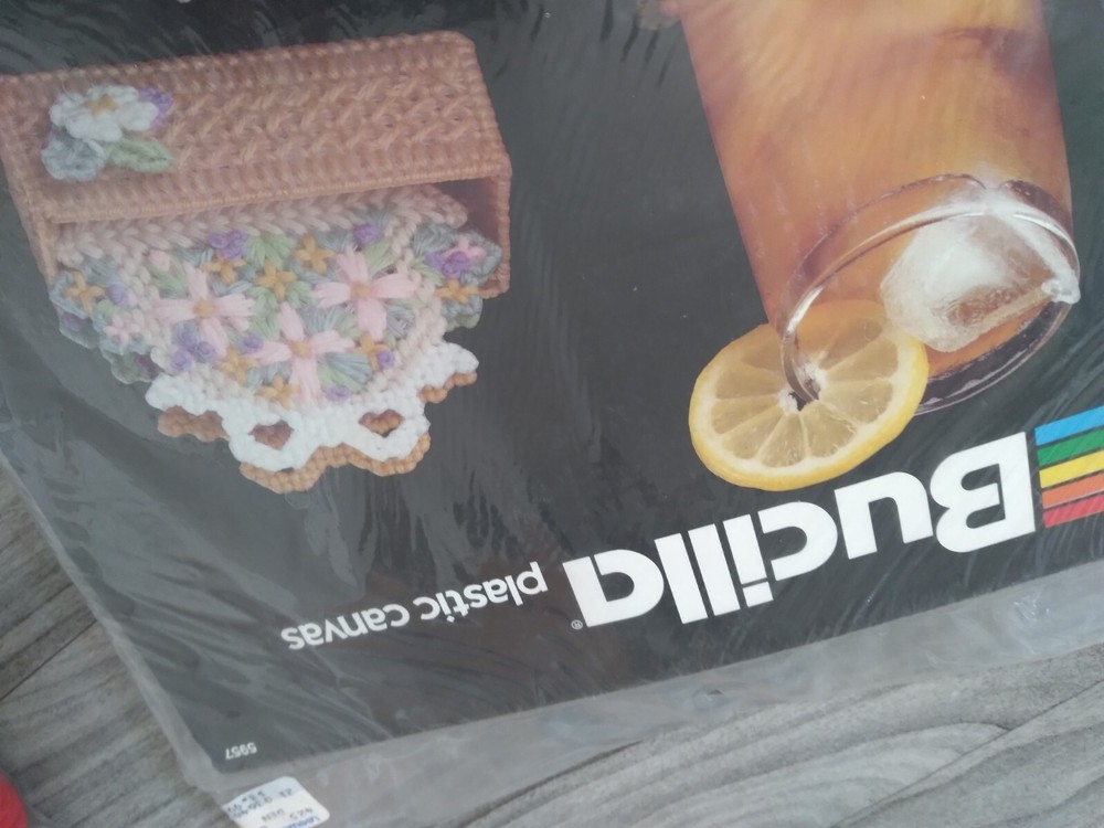 Bucilla 3D Needlepoint Kit Spring Basket Coasters #5957