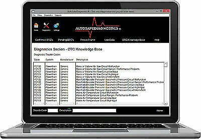 Autoscan Enhanced PLUS OBD2 Engine Diagnostic Software Vehicles Bluetooth Elm327