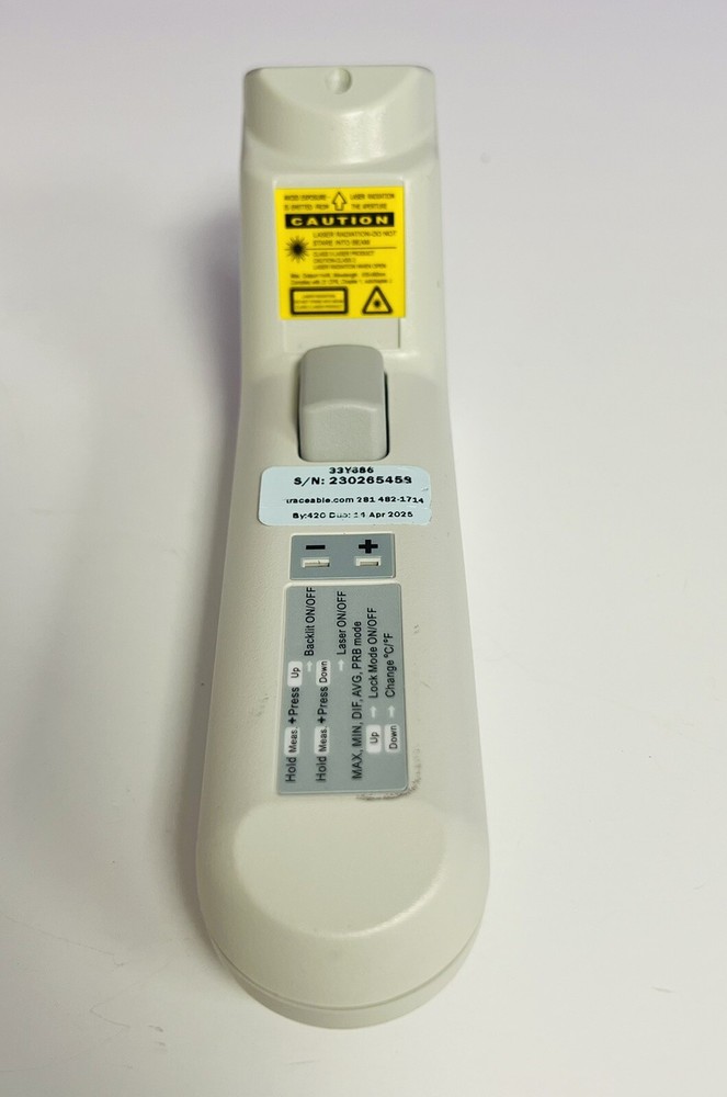 Traceable IR Gun Thermometer with Laser, Type K Input, Model 33Y686-No Probe