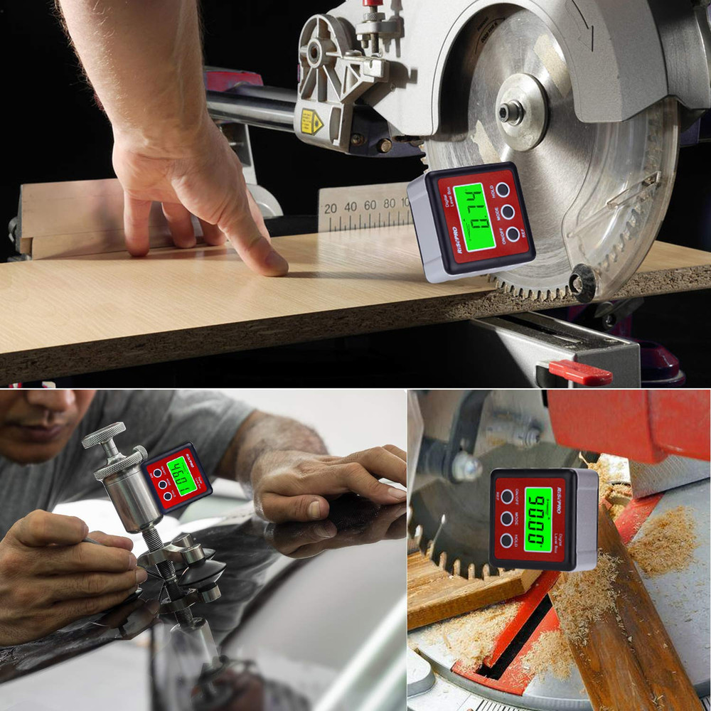 Digital Level Box Angle Gauge Protractor Inclinometer Bevel Box with Magnet Base