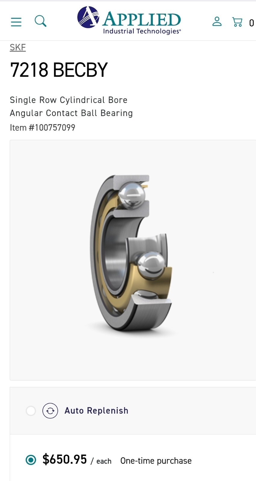 SKF EXPLORER 7218 BECBY Angular Contact Bearing (2)