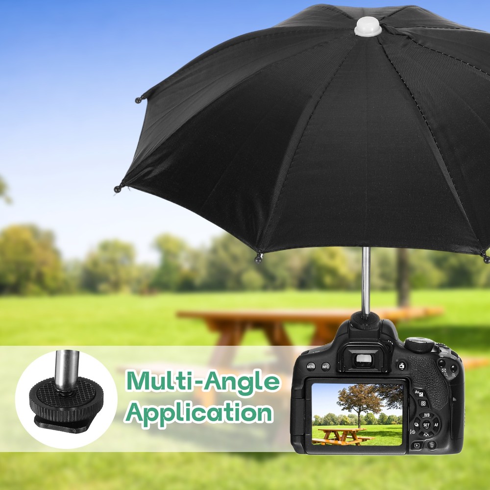 Camera Umbrella, 2Pcs 10.6 Inch Camera Protector Waterproof Cover, Black