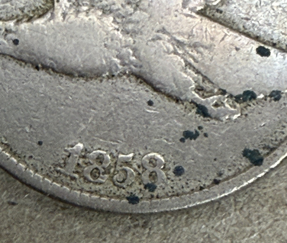 1858/7 Overdate Flying Eagle Cent 1c One Cent