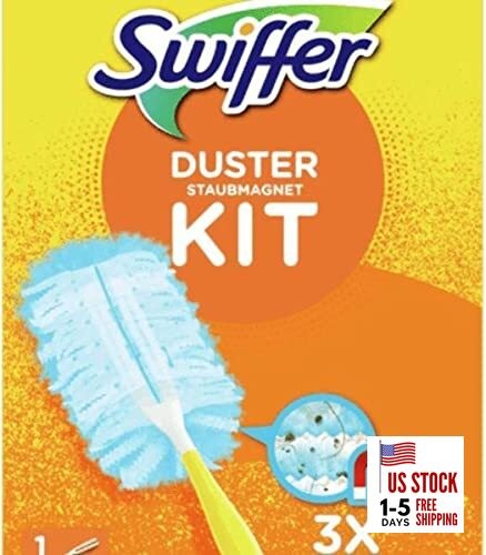 - Duster Trap & Lock Kit, 1 Handle + 5 Refills - 1 Set regular Light Blue