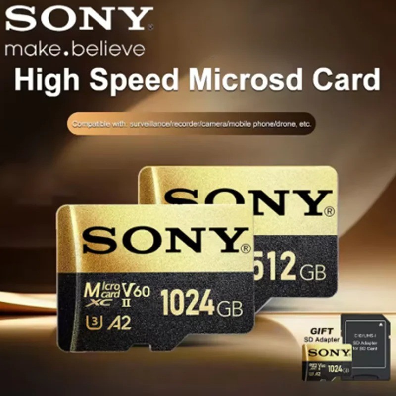 SONY Micro SD Card 2TB 512GB 256GB 128GB TF Memory Card Extreme 1TB U3 4K High