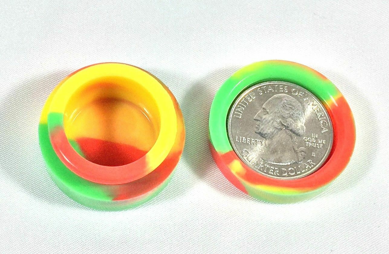 5ml Silicone Container Mixed Color Case 10pcs Food Storage Non-Stick Round Jar