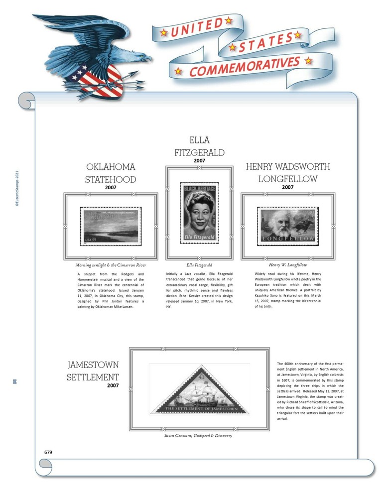 2007 U.S. Commemorative Singles COMPLETE Supplement (White Ace Alternative)