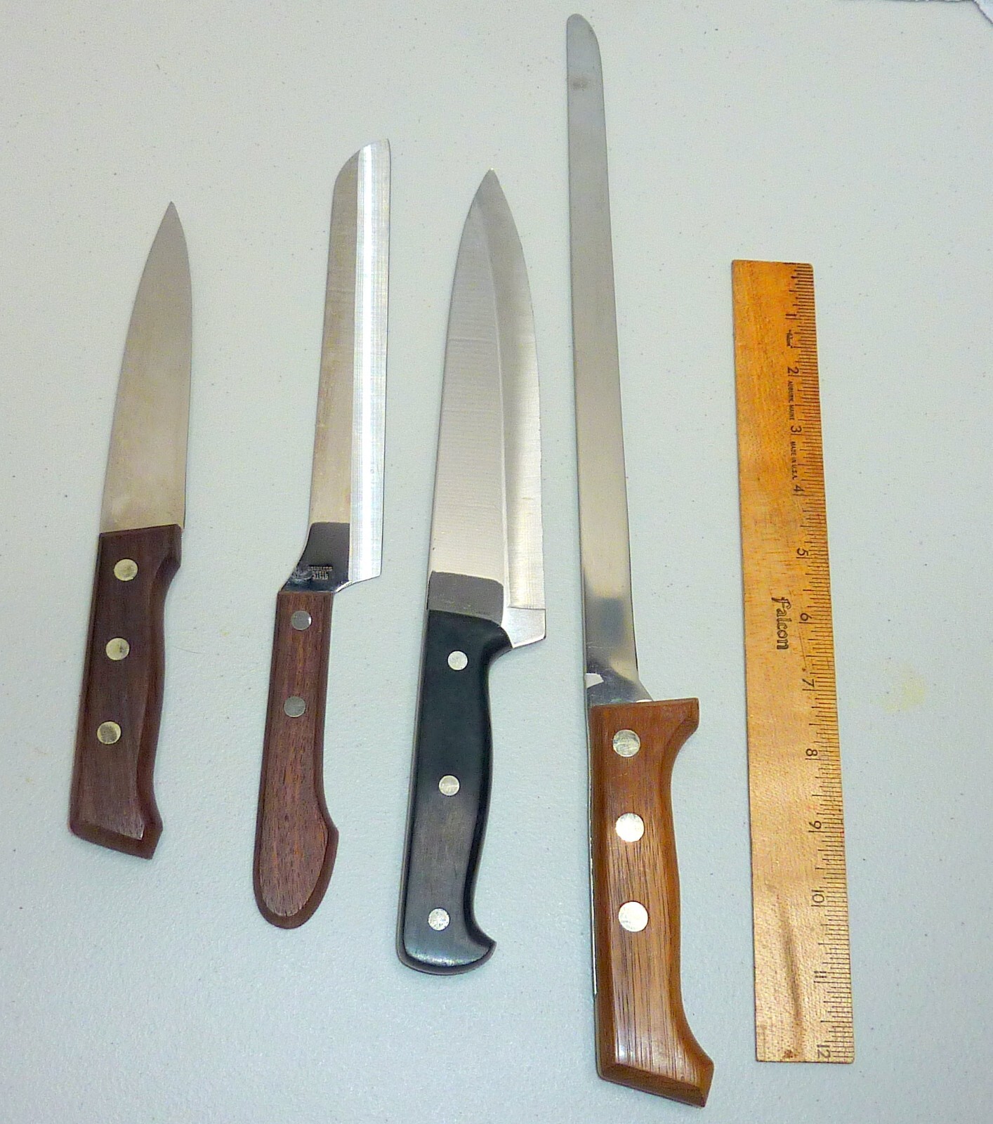 JA Henckels Pro, Cuisine, Wood Handles Japan Vtg. 4 High Quality Knives