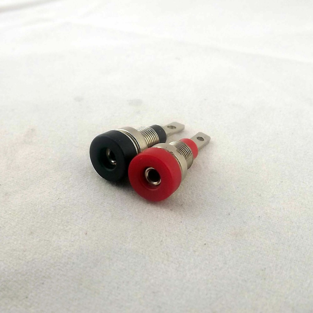 2x Multimeter Instrument 2mm Binding Post Banana Jack Panel Mount Test Probe R&B